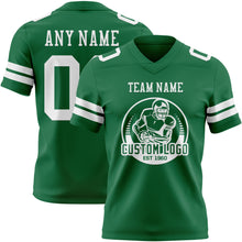 Загрузить изображение в средство просмотра галереи, Custom Kelly Green White Authentic Football Jersey
