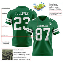 Загрузить изображение в средство просмотра галереи, Custom Kelly Green White Authentic Football Jersey
