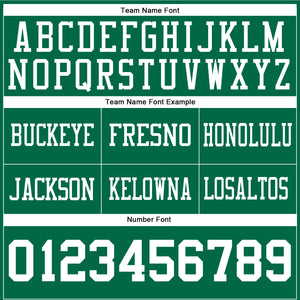 Custom Kelly Green White Authentic Football Jersey
