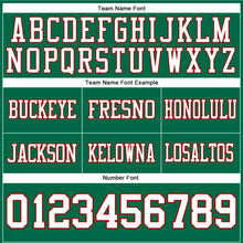 Загрузить изображение в средство просмотра галереи, Custom Kelly Green White-Red Authentic Football Jersey
