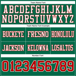 Custom Kelly Green Red-White Authentic Football Jersey