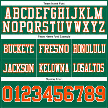 Загрузить изображение в средство просмотра галереи, Custom Kelly Green Orange-White Authentic Football Jersey
