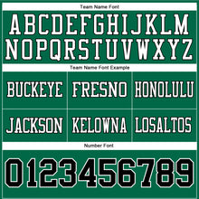 Load image into Gallery viewer, Custom Kelly Green Black-White Authentic Football Jersey
