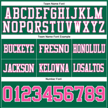 Charger l&#39;image dans la galerie, Custom Kelly Green Pink-White Authentic Football Jersey
