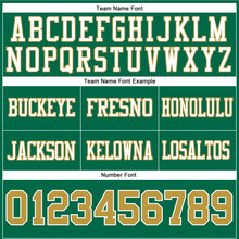 Charger l&#39;image dans la galerie, Custom Kelly Green Old Gold-White Authentic Football Jersey

