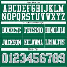 Charger l&#39;image dans la galerie, Custom Kelly Green Gray-White Authentic Football Jersey

