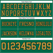 Charger l&#39;image dans la galerie, Custom Kelly Green Old Gold-Black Authentic Football Jersey
