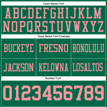 Load image into Gallery viewer, Custom Kelly Green Medium Pink Authentic Football Jersey
