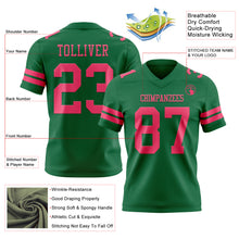 Laden Sie das Bild in den Galerie-Viewer, Custom Kelly Green Neon Pink Authentic Football Jersey
