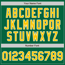 Load image into Gallery viewer, Custom Kelly Green Yellow-White Authentic Baseball Jersey
