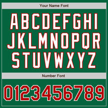 Load image into Gallery viewer, Custom Kelly Green Red-White Authentic Baseball Jersey
