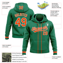 Laden Sie das Bild in den Galerie-Viewer, Custom Stitched Kelly Green Orange-White Baseball Pullover Sweatshirt Hoodie
