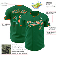 Load image into Gallery viewer, Custom Kelly Green White-Orange Authentic Baseball Jersey
