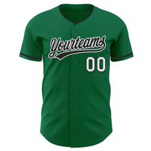 Charger l'image dans la galerie, Custom Kelly Green Black-White Authentic Baseball Jersey
