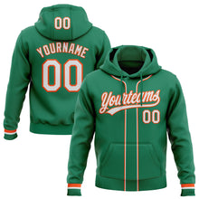 Загрузить изображение в средство просмотра галереи, Custom Stitched Kelly Green White-Orange Baseball Pullover Sweatshirt Hoodie

