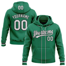 Загрузить изображение в средство просмотра галереи, Custom Stitched Kelly Green White-Black Baseball Pullover Sweatshirt Hoodie
