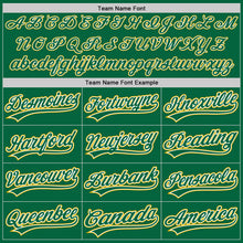 Load image into Gallery viewer, Custom Kelly Green White-Gold Authentic Baseball Jersey
