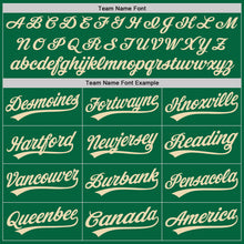 Laden Sie das Bild in den Galerie-Viewer, Custom Stitched Kelly Green Cream Baseball Pullover Sweatshirt Hoodie
