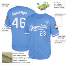 Charger l&#39;image dans la galerie, Custom Light Blue White Mesh Authentic Throwback Baseball Jersey
