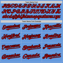 Charger l&#39;image dans la galerie, Custom Light Blue Red-Black Mesh Authentic Throwback Baseball Jersey
