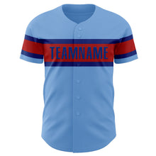 Charger l&#39;image dans la galerie, Custom Light Blue Red-Royal Authentic Baseball Jersey

