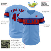 Charger l&#39;image dans la galerie, Custom Light Blue Red-Royal Authentic Baseball Jersey
