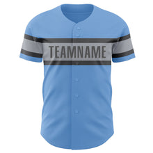 Charger l&#39;image dans la galerie, Custom Light Blue Gray-Steel Gray Authentic Baseball Jersey
