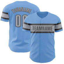 Charger l&#39;image dans la galerie, Custom Light Blue Gray-Steel Gray Authentic Baseball Jersey
