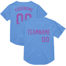 Laden Sie das Bild in den Galerie-Viewer, Custom Light Blue Medium Purple Mesh Authentic Throwback Baseball Jersey
