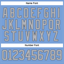 Load image into Gallery viewer, Custom Light Blue Gray-Steel Gray Hockey Lace Neck Jersey

