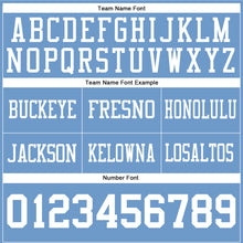 Load image into Gallery viewer, Custom Light Blue White Authentic Football Jersey
