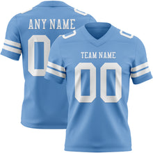 Load image into Gallery viewer, Custom Light Blue White Authentic Football Jersey
