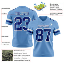 Load image into Gallery viewer, Custom Light Blue Royal-White Authentic Football Jersey
