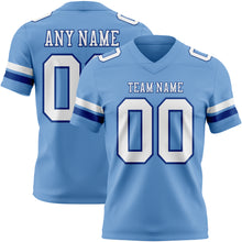Load image into Gallery viewer, Custom Light Blue White-Royal Authentic Football Jersey
