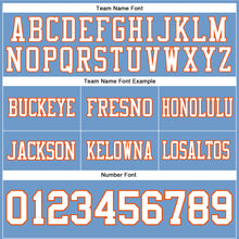Load image into Gallery viewer, Custom Light Blue White-Orange Authentic Football Jersey
