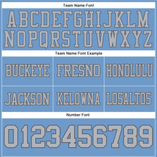 Load image into Gallery viewer, Custom Light Blue Gray-Steel Gray Authentic Football Jersey
