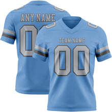 Load image into Gallery viewer, Custom Light Blue Gray-Steel Gray Authentic Football Jersey

