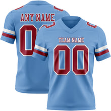 Load image into Gallery viewer, Custom Light Blue Cardinal-White Authentic Football Jersey
