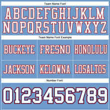 Load image into Gallery viewer, Custom Light Blue White Royal-Red Authentic Football Jersey
