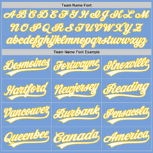 Load image into Gallery viewer, Custom Stitched Light Blue White-Yellow Baseball Pullover Sweatshirt Hoodie
