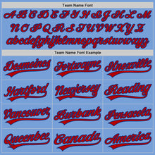 Load image into Gallery viewer, Custom Light Blue Red-Royal Authentic Baseball Jersey
