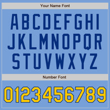Load image into Gallery viewer, Custom Light Blue Yellow-Royal Authentic Baseball Jersey
