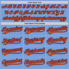 Charger l'image dans la galerie, Custom Light Blue Orange-Navy Authentic Baseball Jersey
