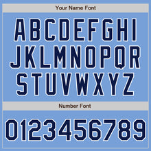 Load image into Gallery viewer, Custom Stitched Light Blue Navy-White Baseball Pullover Sweatshirt Hoodie
