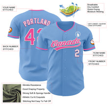 Charger l'image dans la galerie, Custom Light Blue Pink-White Authentic Baseball Jersey
