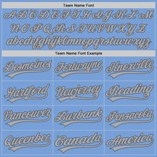 Load image into Gallery viewer, Custom Light Blue Gray-Steel Gray Authentic Baseball Jersey
