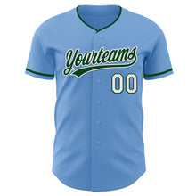 Charger l'image dans la galerie, Custom Light Blue Green-White Authentic Baseball Jersey
