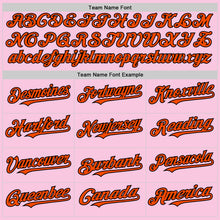 Charger l&#39;image dans la galerie, Custom Light Pink Orange-Black Mesh Authentic Throwback Baseball Jersey
