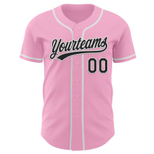 Laden Sie das Bild in den Galerie-Viewer, Custom Light Pink Black-White Authentic Baseball Jersey
