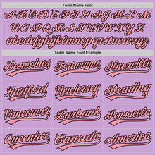 Load image into Gallery viewer, Custom Light Purple Medium Pink-Black Authentic Baseball Jersey
